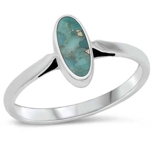 Classic - Oval Turquoise  .925 Sterling Silver Ring