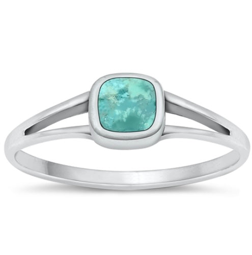 Classic - Square Turquoise .925 Sterling Silver Ring