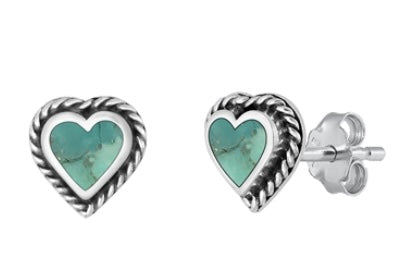 Heart Sterling Silver Earrings